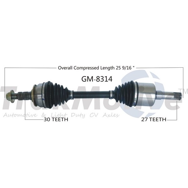 Surtrack Axle Cv Axle Shaft, Gm-8314 GM-8314 - main